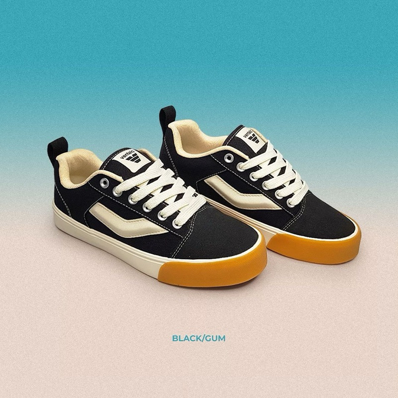 Ventela FatBoy Low Black Gum || Sepatu 100% Original || Sepatu Lokal Murah