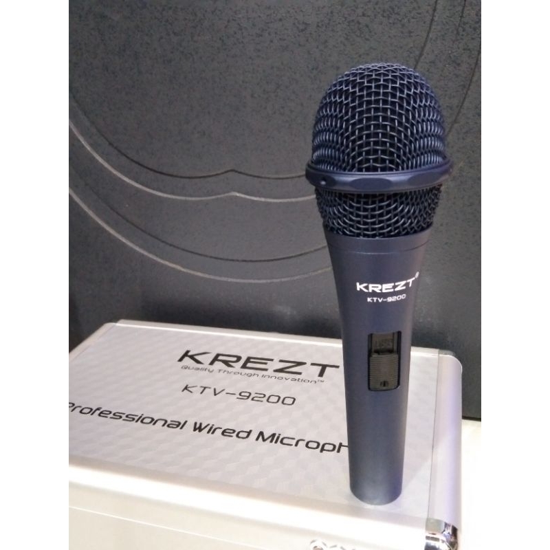 MIC KABEL KREZT KTV-9200 Original - microphone dynamic KREZT KTV-9200 , Mic pegang mic vocal krezt
