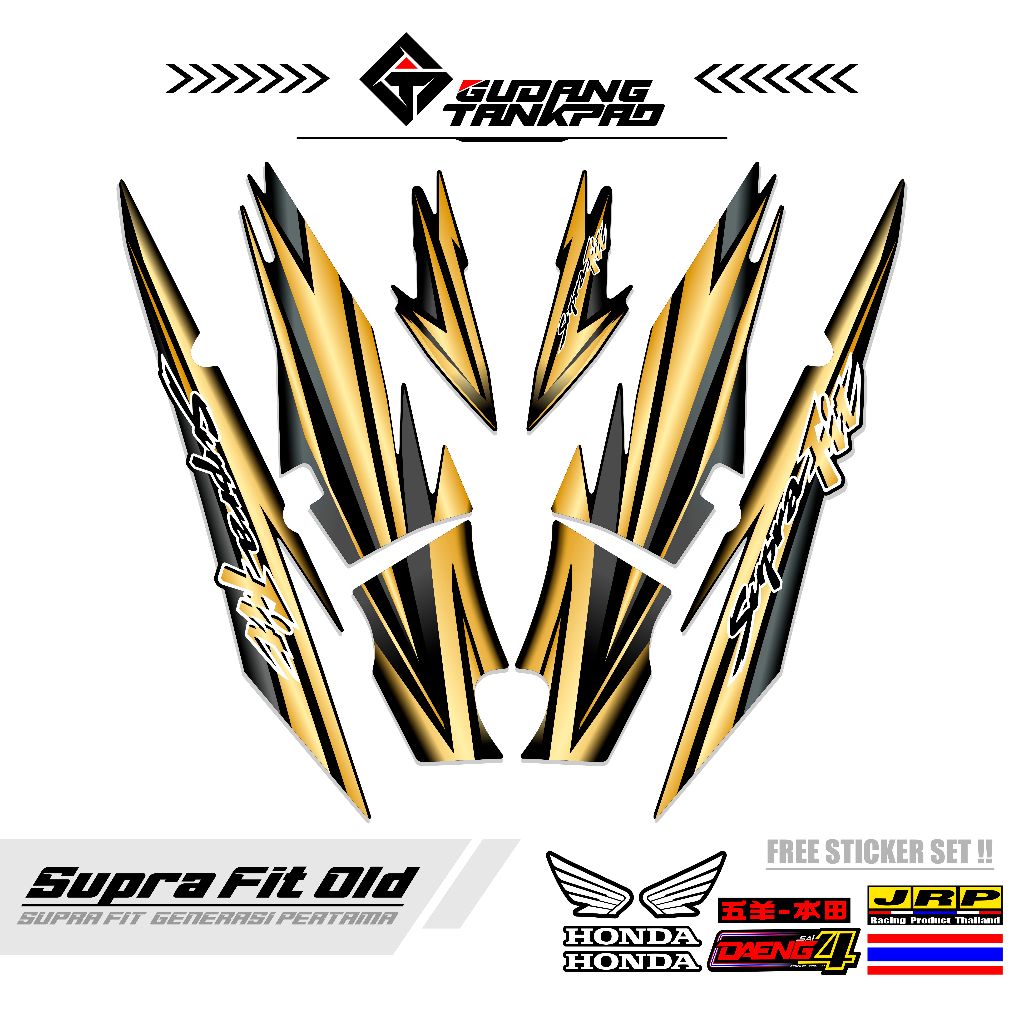 STRIPING MOTOR SUPRA FIT OLD 110 / MTF 1 / STRIPING SUPRA FIT LAMA / STRIPING HONDA SUPRA FIT / STIK