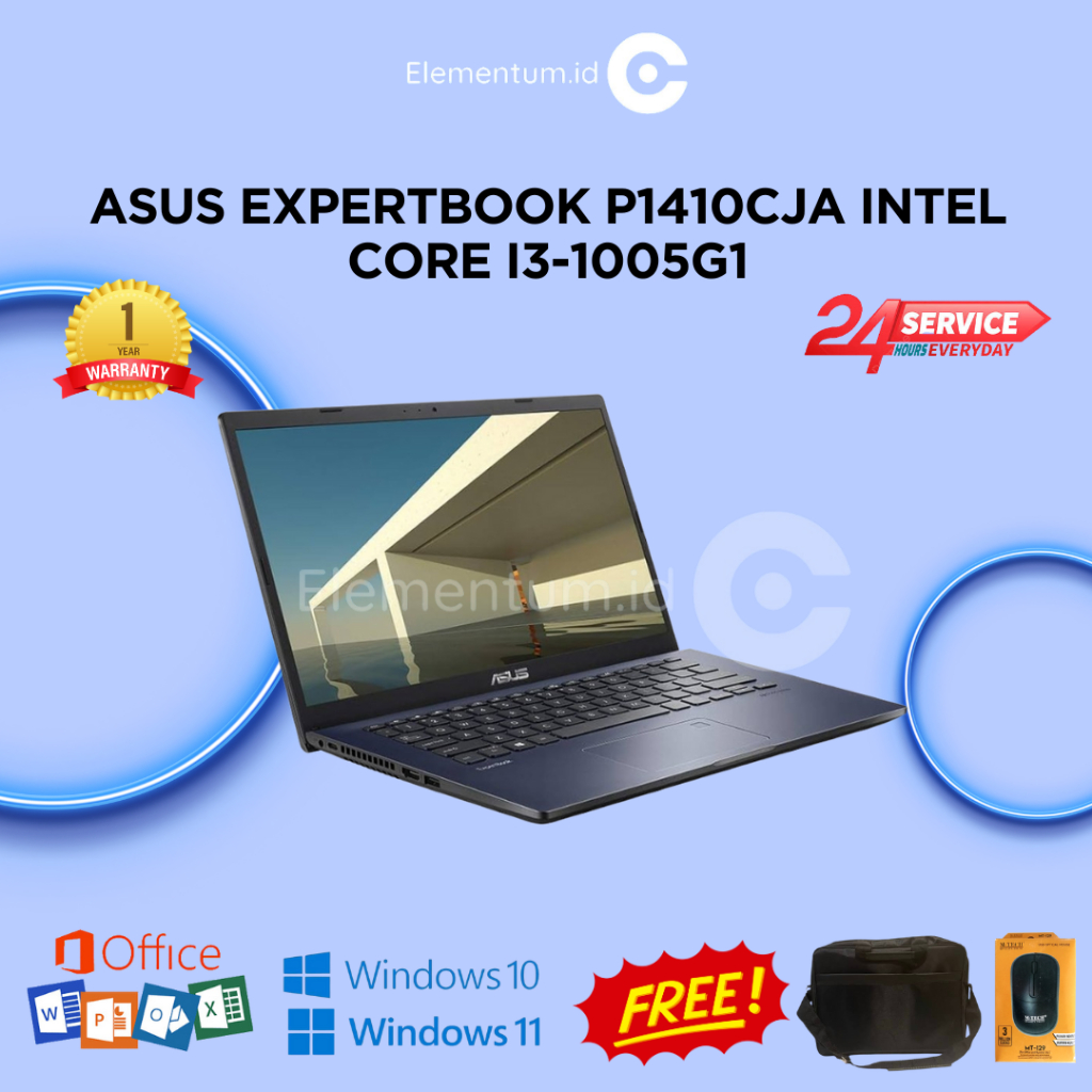 Laptop Asus Expertbook P1410CJA Intel Core i3-1005G1 | RAM 4GB SSD 256GB