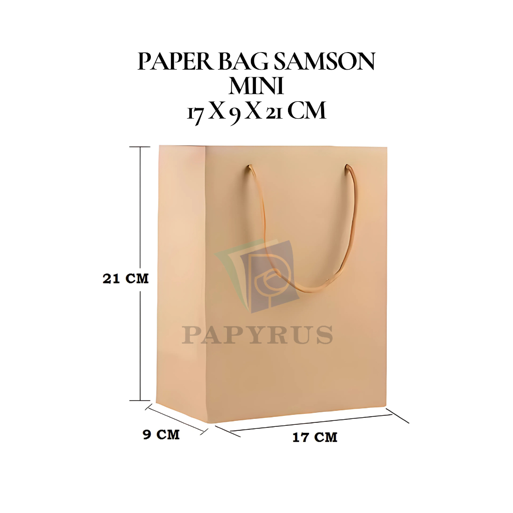 

PAPER BAG POLOS / HAMPERS BAG / GOODIE BAG / SOUVENIR BAG / TAS KADO POLOS / GIFT BAG / PAPER BAG SAMSON / CRAFT / KRAFT / VINTAGE MINI 17 CM X 9 CM X 21CM