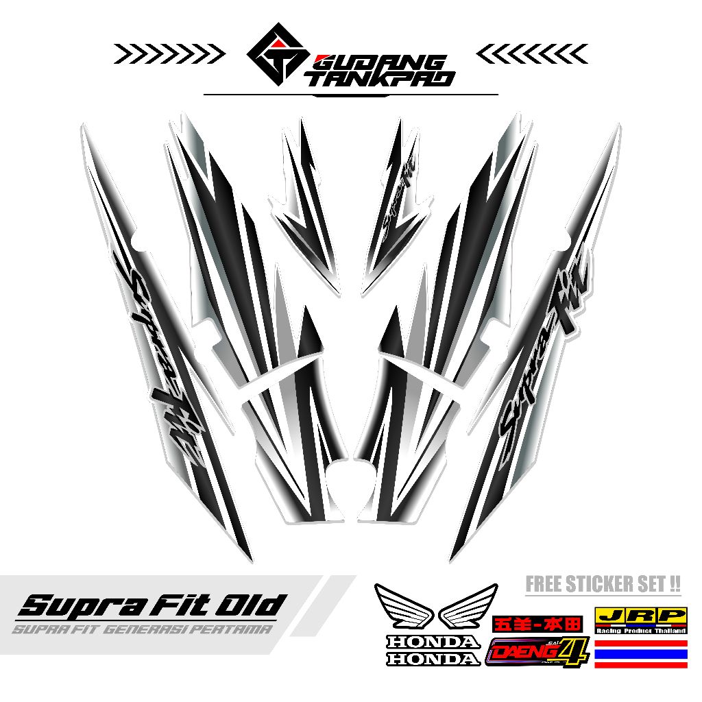 STRIPING MOTOR SUPRA FIT OLD 110 / MTF 4 / STRIPING SUPRA FIT LAMA / STRIPING HONDA SUPRA FIT / STIK