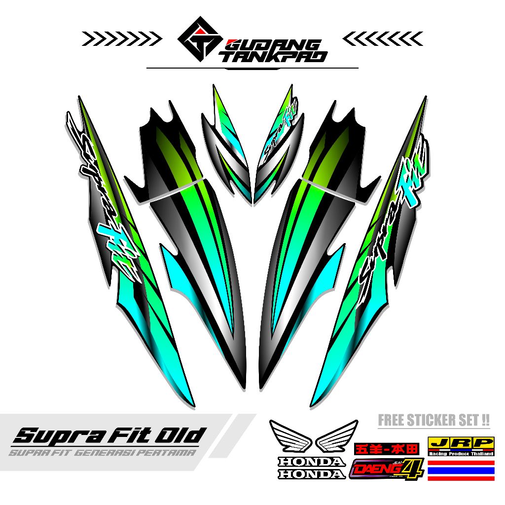 STRIPING MOTOR SUPRA FIT OLD 110 / MTF 7 / STRIPING SUPRA FIT LAMA / STRIPING HONDA SUPRA FIT / STIK