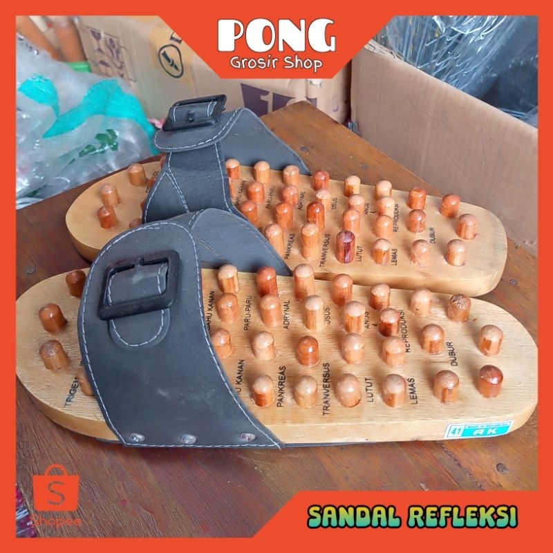 Sandal Refleksi Sandal Kesehatan Kayu