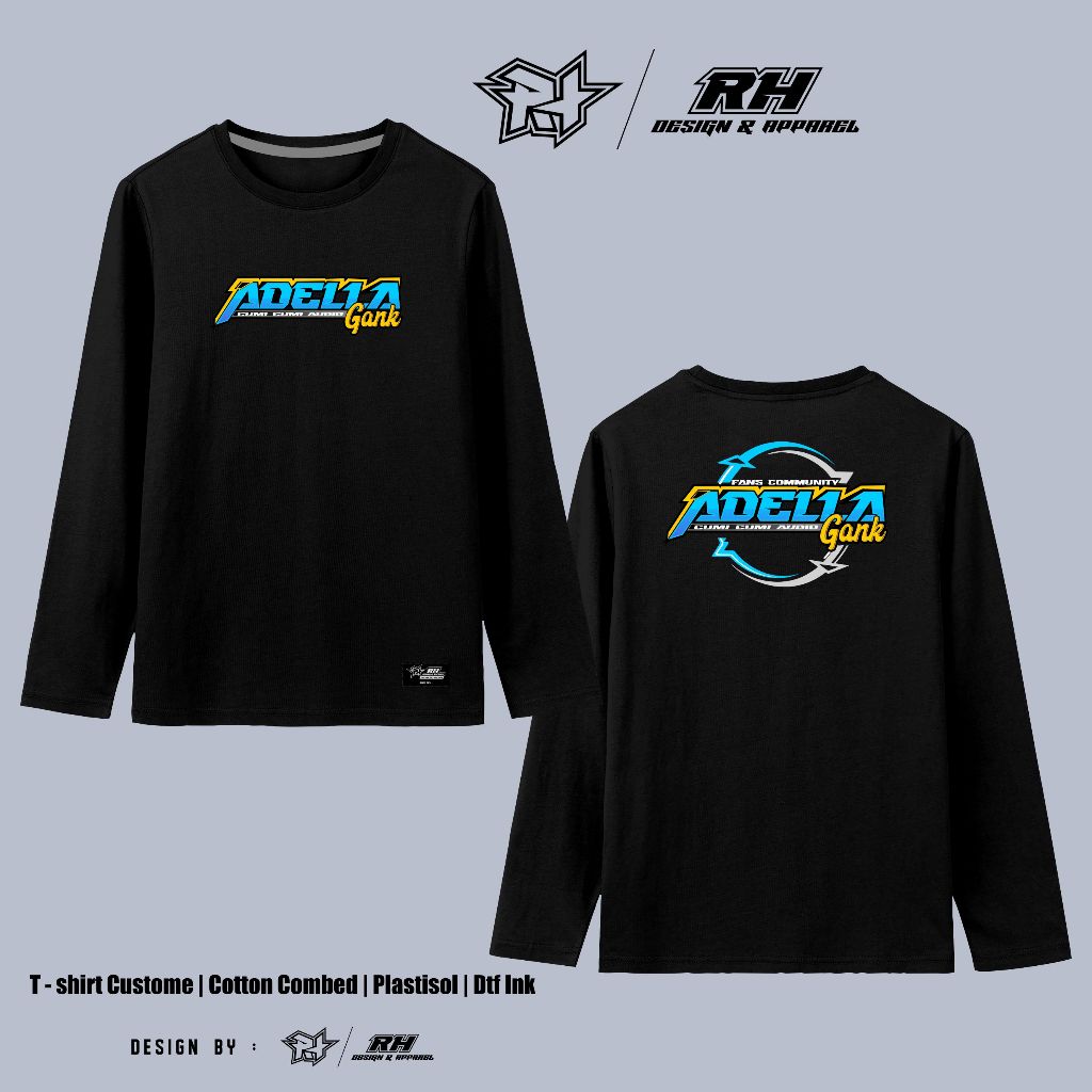 Kaos ADELLA GANK Lengan Panjang Cotton Combed