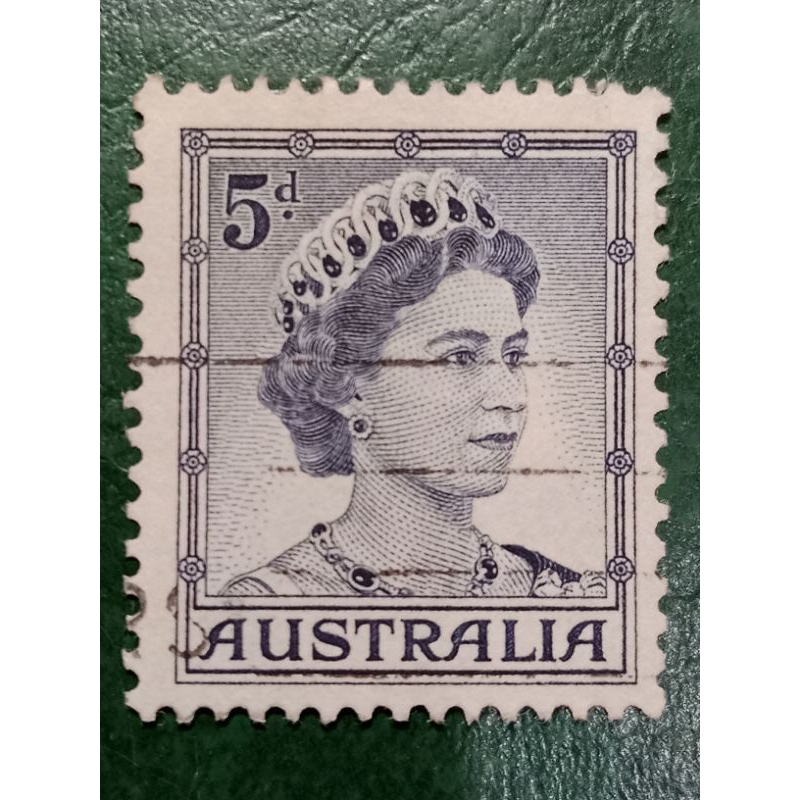 

Prangko Australia 5 Penny Queen Elizabeth II Tahun 1959 USED