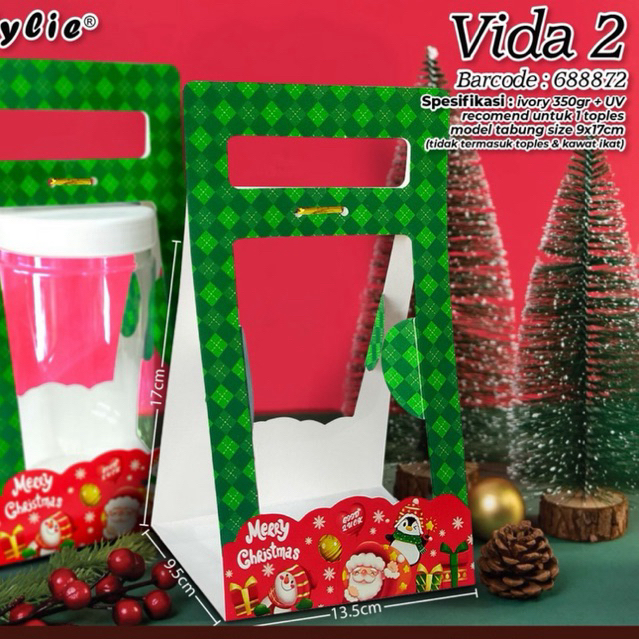 

Box hampers (Per 10Pc) natal kotak packaging Sleeve Christmas