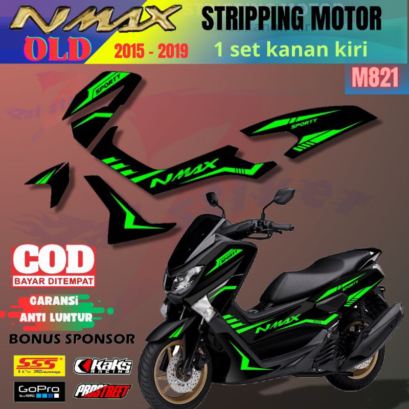 STICKER STRIPPING MOTOR NMAX OLD STRIPING N-MAX LAMA 1set ,zal stiker code  M821