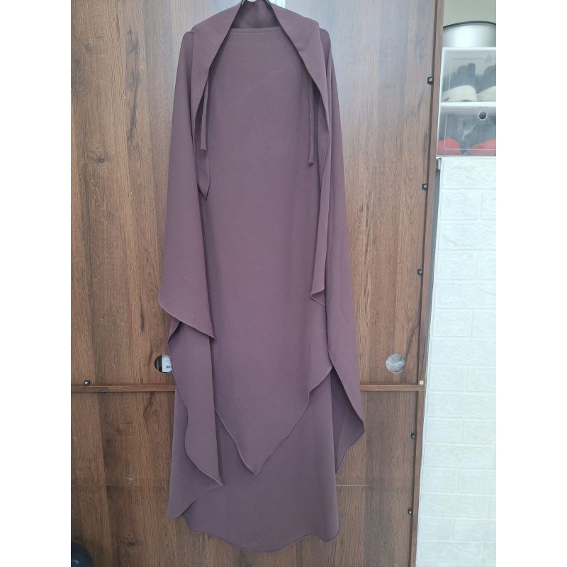 Istiqomahhijab FK V Long Eggplant Mina anti uv