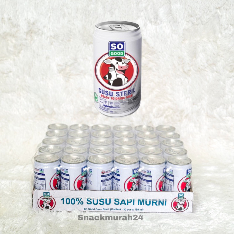 

So Good Susu Sapi Steril per 1 Kaleng / Can 189ml / Susu Segar / Susu Sehat