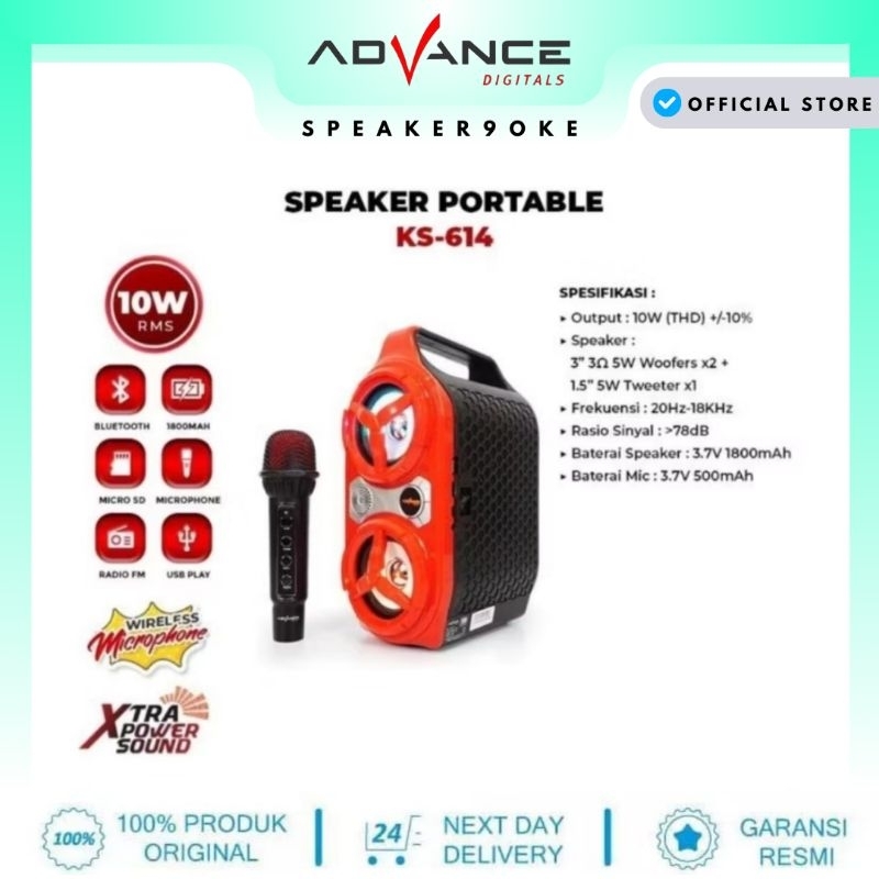 speaker ks614 advance free 1pcs mic