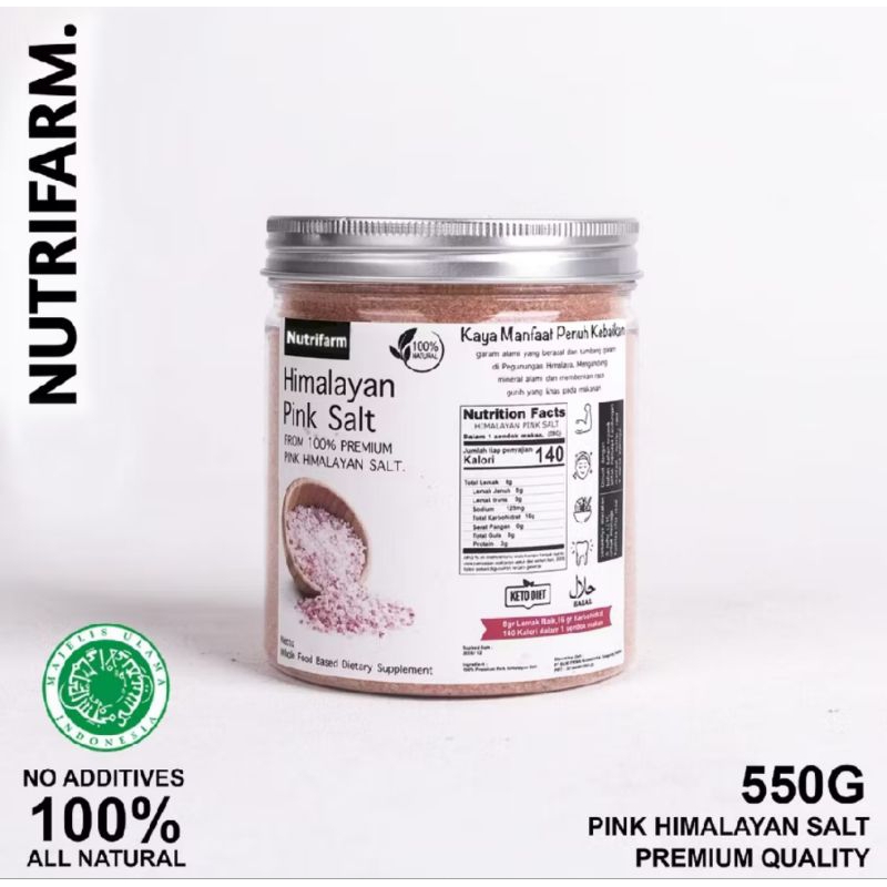 

550GR NUTRIFARM HIMALAYAN PINK SALT GARAM HIMALAYA