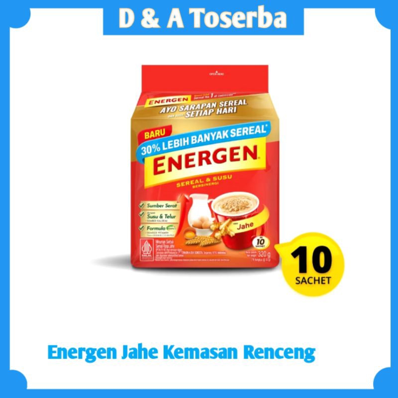 

Energen sereal Rasa Jahe 32gr @10sachet