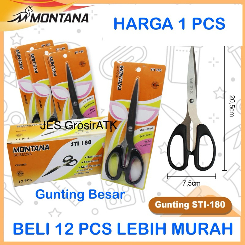 

Gunting Montana STI-180 BESAR / Gunting BESAR Hitam