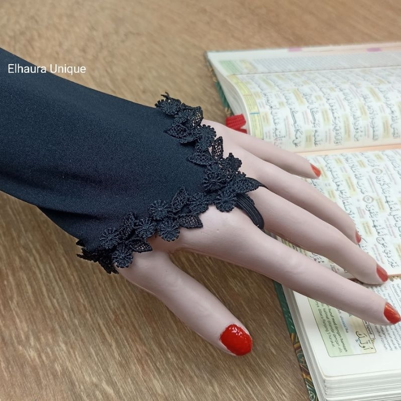 Handsock Renda Cincin Exclusive Manset Tangan Muslimah Syari Elhaura