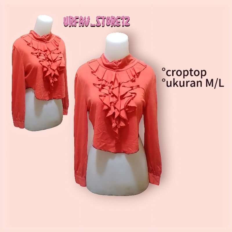 REALPICT atasan wanita || croptop || blouse wanita lengan panjang || croptop lengan panjang || atasa