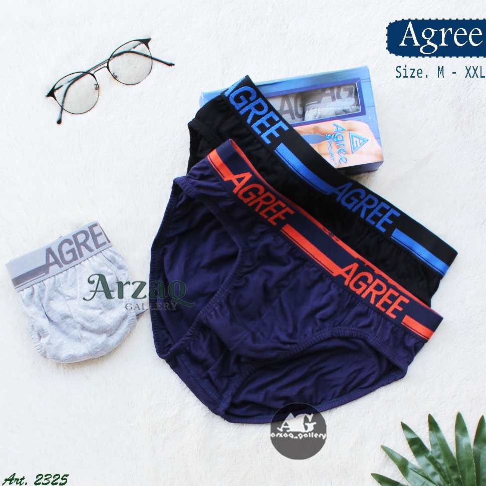 Termurah  3pc  CD Agree 2325  Celana Dalam Pria Agree Sport  CD Pria Agree Sport  Agree  Arzaq Galle