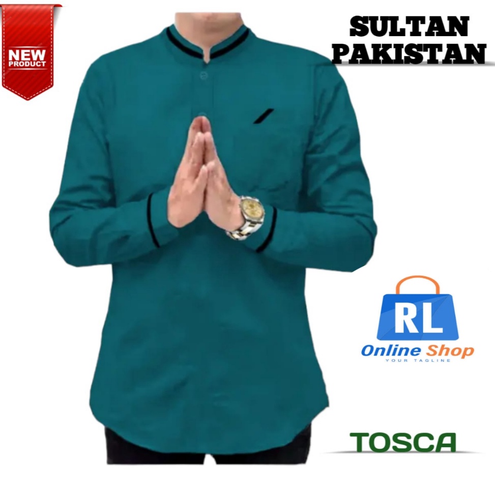 Paling Disukai PROMO BAJU KOKO BAJU MUSLIM FASHION PRIA TERBARU KOKO SULTAN PAKISTANLENGAN PANJANG L