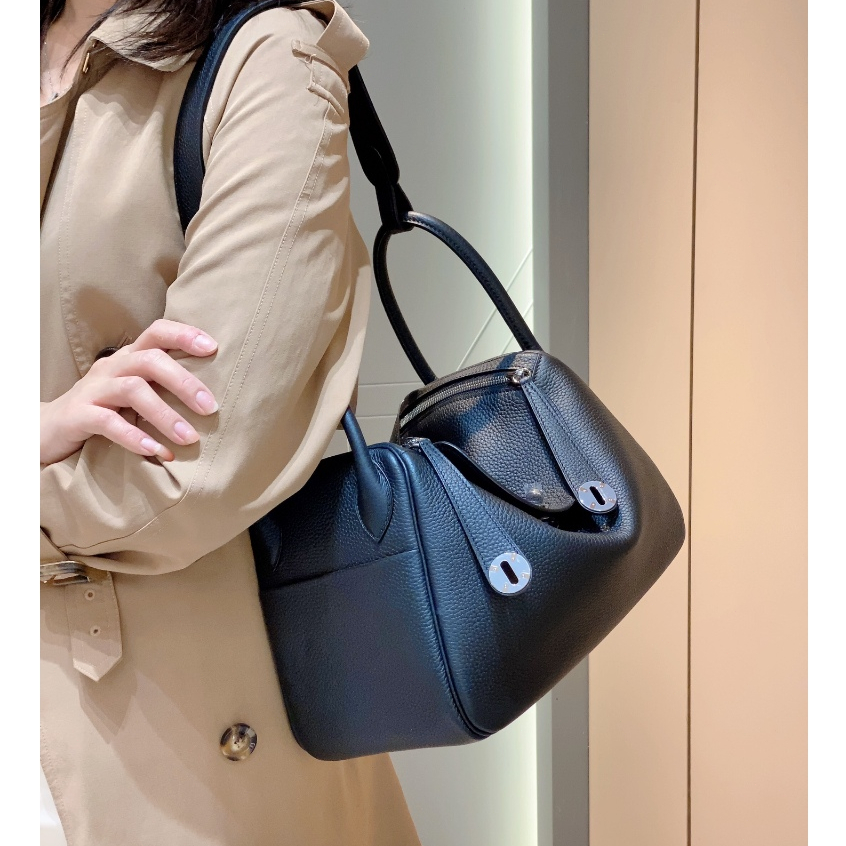 [Kualitas terbaik]Terlaris Lindy 26/30cm Togo kulit anak sapi warna solid tas wanita tas ransel bahu