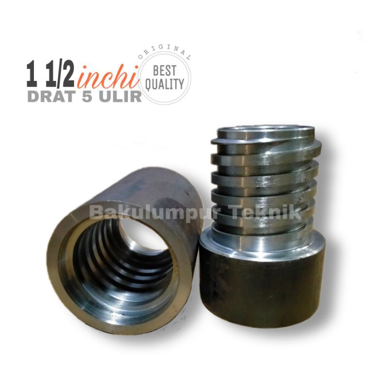 LANGSUNGATC Sok Drat Penyambung Pipa 1 12 Inchi  Shock Drat Luar Dalam  Sok Drat Sumur Bor  Socket P