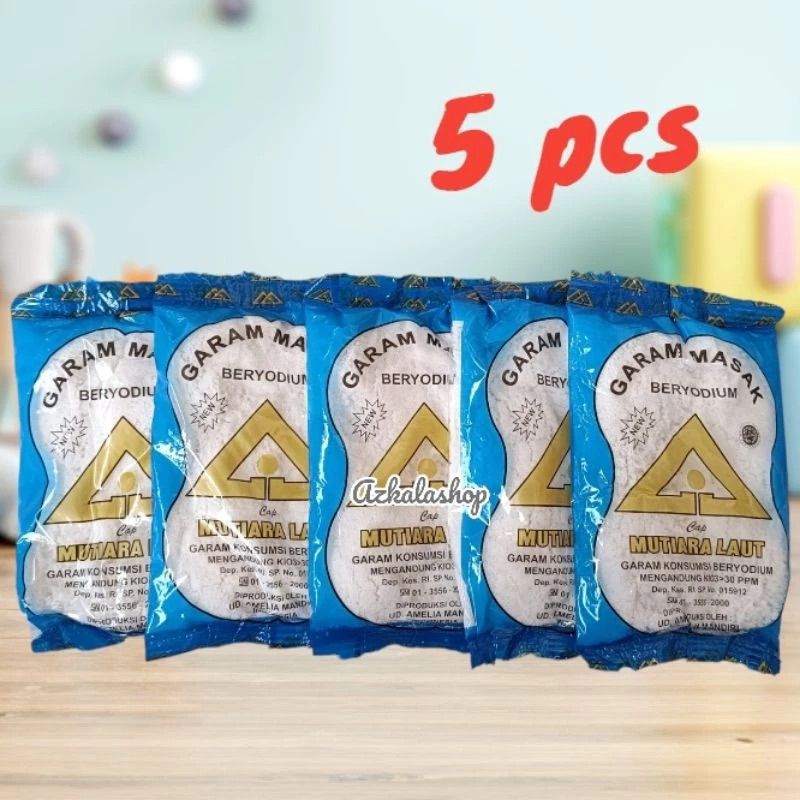 

5 pcs garam masak beryodium cap lima lima 100 gr