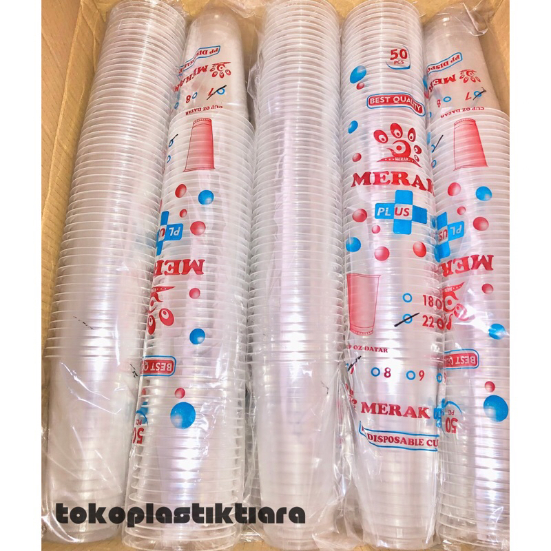 Cup 22 oz 18 oz Merak Oval & Datar 7gr