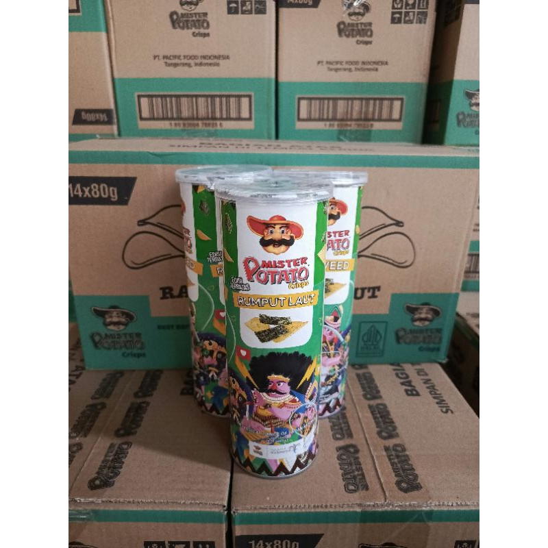 

Mister Potato Crisp 80gr rasa Seaweed Rumput Laut