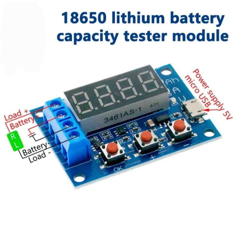 pengukur kapasitas baterai lithium 18650 power bank laptop baterai senter SWAT 1.5-12V 18650 battery