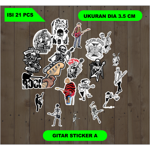 

STICKER STIKER GITAR HERO GITARIS 20 PCS ANTI AIR