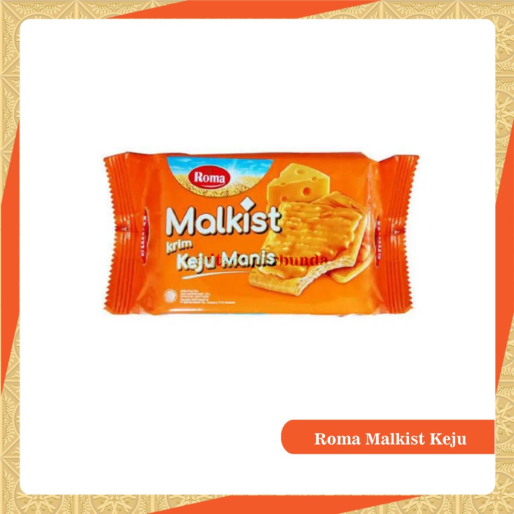 

ROMA MALKIST Krim Keju Manis 90 gram - Biskuit Cracker