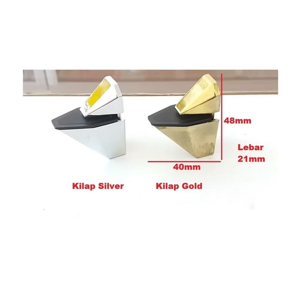 Jepit Kaca Wastafel Sirip Hiu-Ambalan Kaca-Glass Clamp-Glass Clips