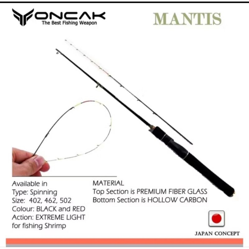 Joran Carbon Yoncak Udang Mantis/short rebon 150