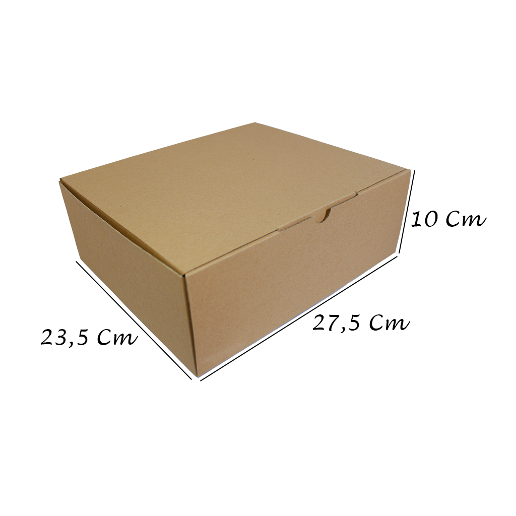 

Kardus karton model lock atas uk. 27,5x23,5x10 cm...Die Cut untuk kotak Aksesoris