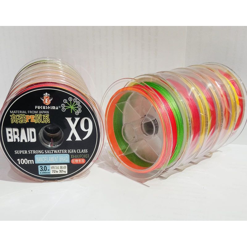 PE fukushima braid X9 multicolor