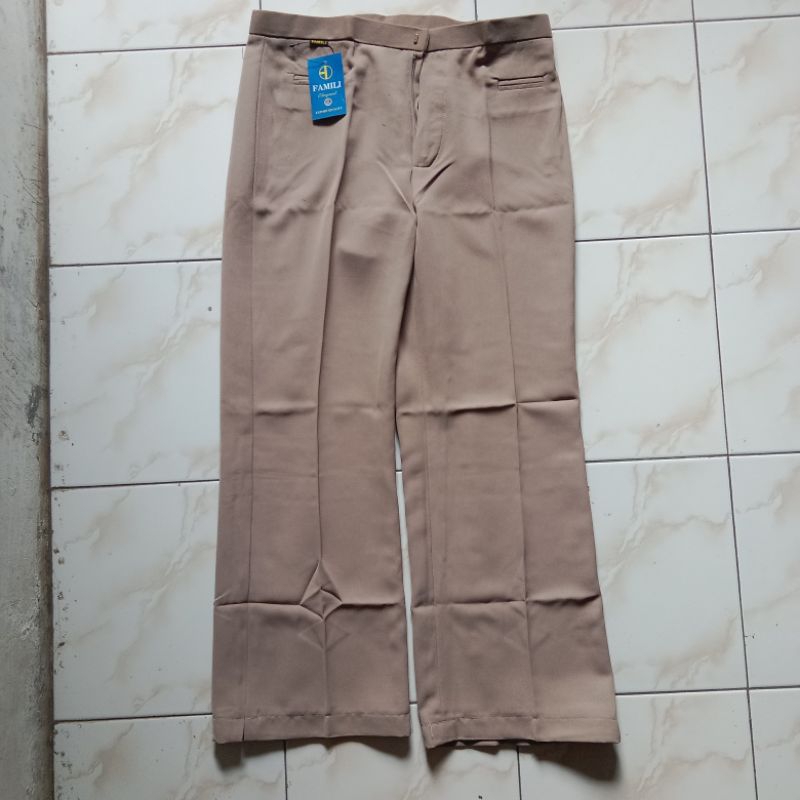 CELANA KERJA WANITA FORMAL CELANA KAIN XXXL - MOCCA HITAM