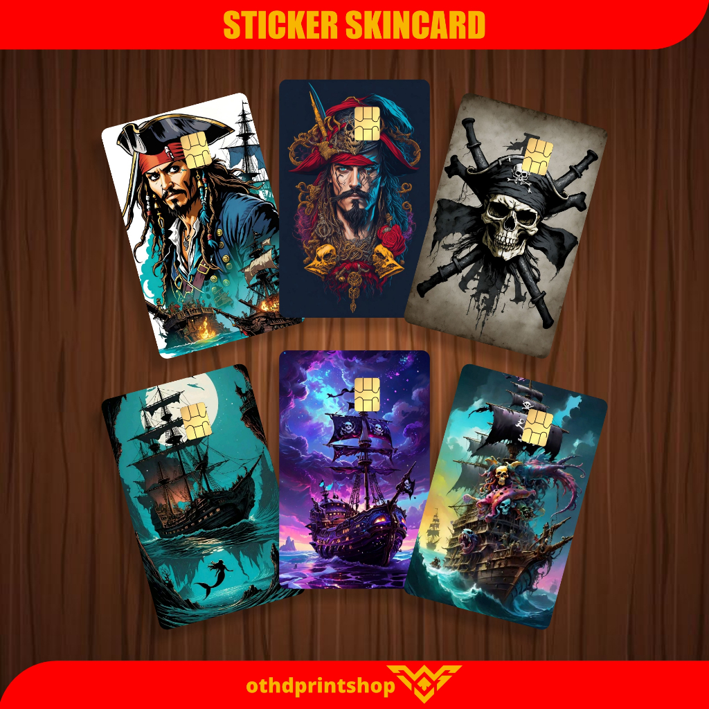 

Stiker ATM Skincard Jack Sparraw Sticker Kartu Atm SPESIAL Stiker BCA Mandiri Bri Bni Debit Credit