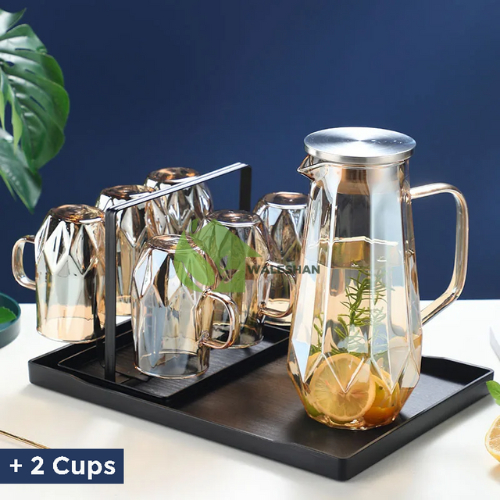 Teko Kaca Glass Pitcher Teko Kaca Estetik Pemanas Masak Air Panas Kopi Teh Serbaguna Kaca Tahan Pana