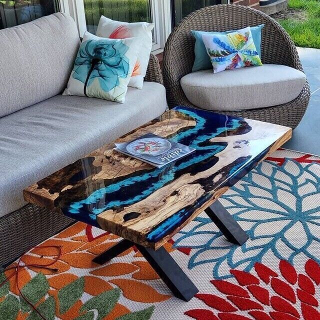 meja resin minimalis/meja ruang tamu/meja kayu kombinasi resin/meja resin/meja terbaru/meja kay/meja