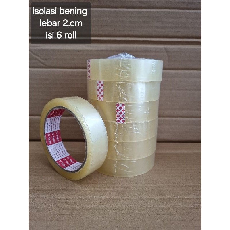 

isolasi bening paket hemat isi 6roll lebar 2cm