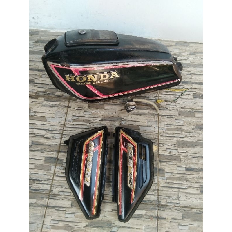 Tangki + tutup aki gl100 ori bekas, kondisi bekas & layak pakai