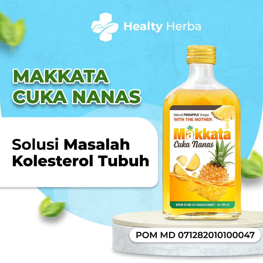 

CUKA NANAS MAKKATA Original With Mother Obat Kolesterol Asam Urat Alami Original BPOM 250ml