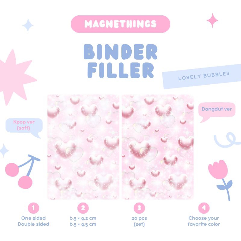 

[20 PCS] BINDER FILLER LOVELY BUBBLES BY MAGNETHINGS