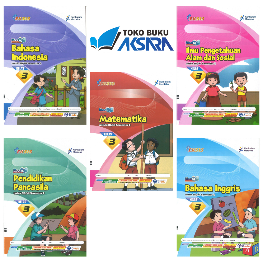 Paket LKS Eksis Kelas 3 SD Semester 2 Kurikulum Merdeka Tahun Ajaran 2024/2025 (5 Mata Pelajaran)