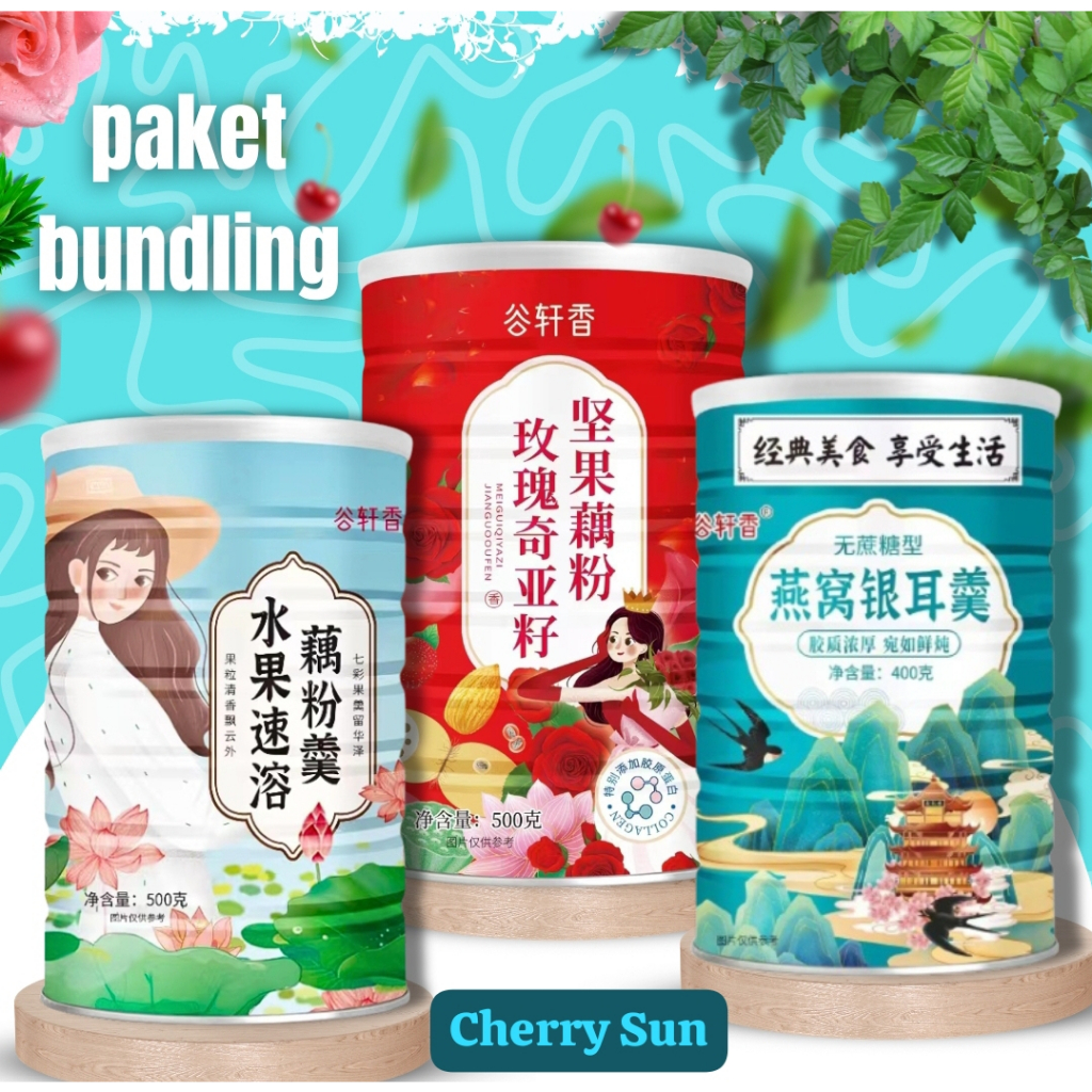 

[PROMO BUNDLING] Buy 2 Get 1 Oufen Lotus Root Bubur Soup Powder Akar Teratai