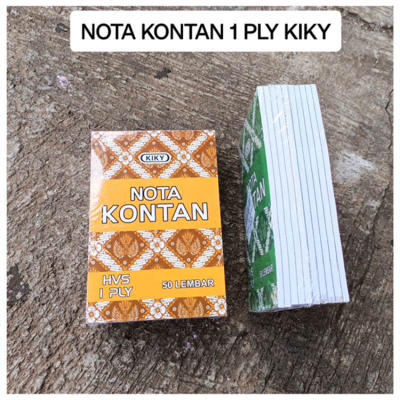 

1 Pak Nota Kontan 1 Ply Kiky Isi 10 Buku