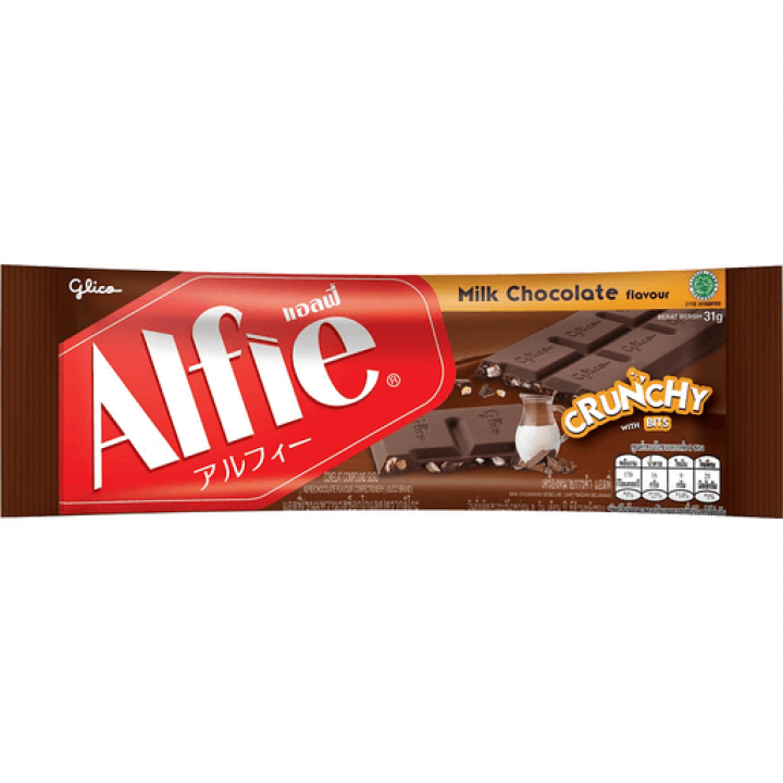 

Glico Alfie Milk Chocolate 31 gr / Cokelat Bar