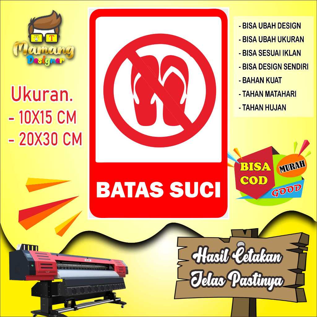 

Cetak Sticker Untuk Tempelan Batas Suci Keren Merah