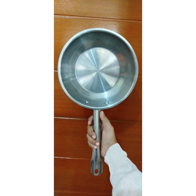 [abqariah.shop]wajan stainless Steel fry pan
