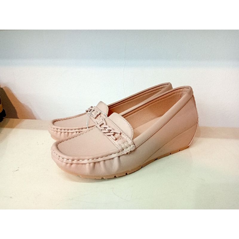 Bata Sepatu Wedges Wanita Comfit New Hak 5 Cm Baige 601_8133