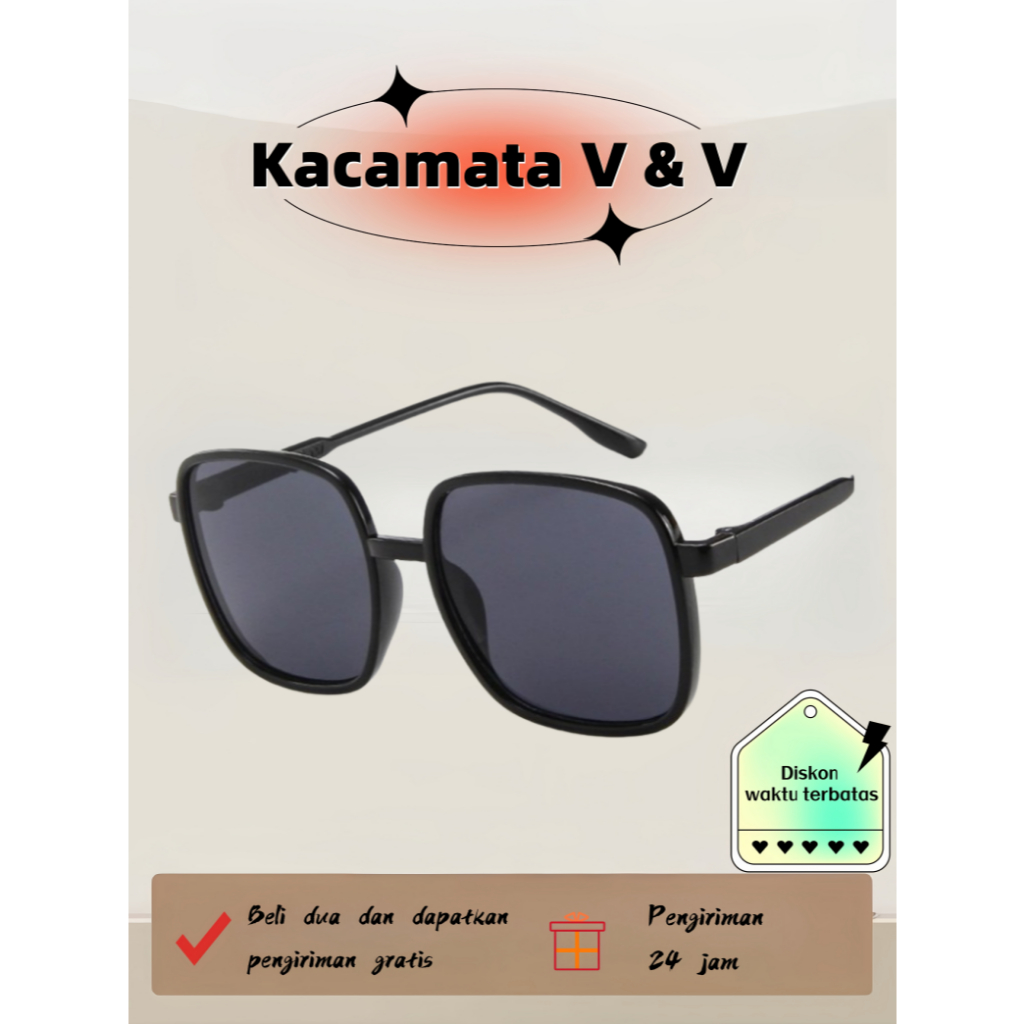 Kacamata Hitam Uv400 Kacamata Wanita Sunglasses Kacamata cewek Kacamata fashion eyewear H kacamata h